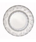Small Silver Party Porcelain Plates