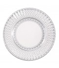 Large Silver Party Porcelain Plates