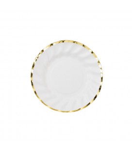 Porcelaine de Fête Petites Assiettes Carton Or