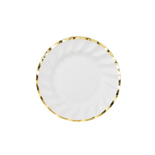 Party Porcelain Gold Small Paper Plates