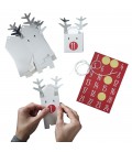 Adventskalender aus silbernen Rentierschachteln