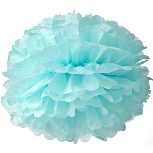 Moyen Pompon Bleu Clair