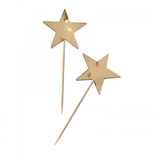 Cake Toppers Etoile en Feuille d'or