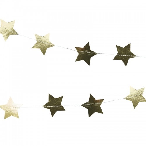 Silver Foiled Star Garland