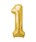 Golden Mylar Ballon Number 1