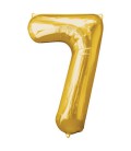 Golden Mylar Ballon Number 7