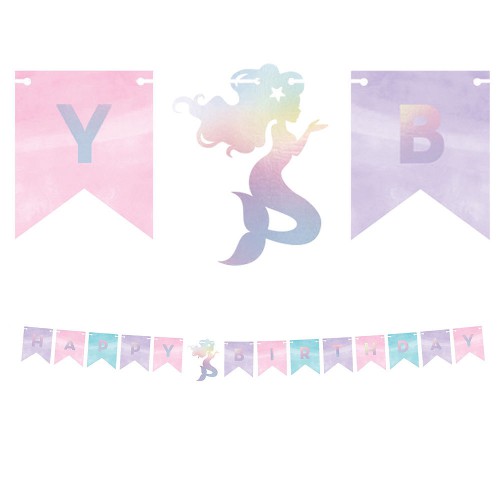 Shimmer Mermaid Happy Birthday Garland