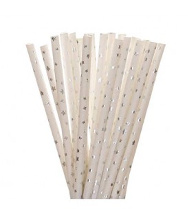 24 Pailles Papier Etoiles USA