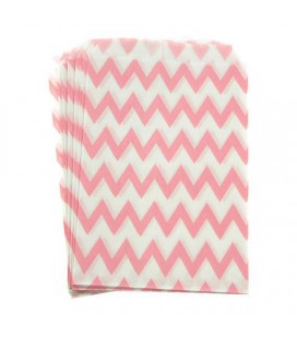 Light Pink Chevron Treat Bags
