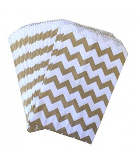 Gold Chevron Treat Bags