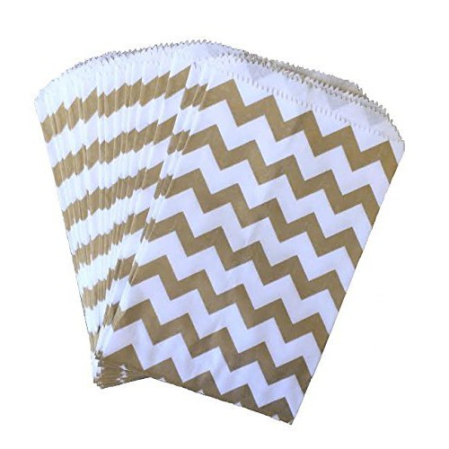 Gold Chevron Treat Bags