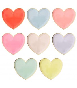 Large Pastel Heart Plates