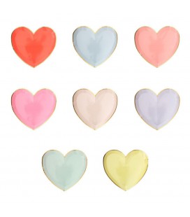 Petites Assiettes Cœur Pastel