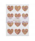 120 Heart Glitter Stickers