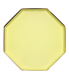Yellow Octogonal Large Plates