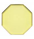 8 Grandes Assiettes Octogonales Jaune