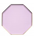 8 Lilac Octagonal Large Plates