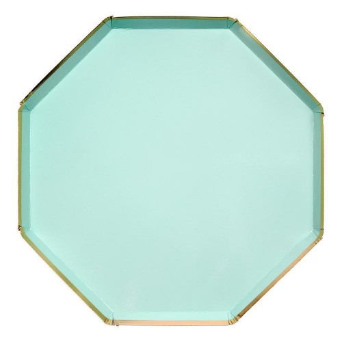 Mint Octogonal Large Plates