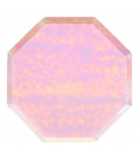 Iridescent Octogonal Large Plates