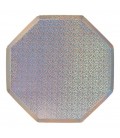 8 Silver Sparkle Octagonal Large Plates