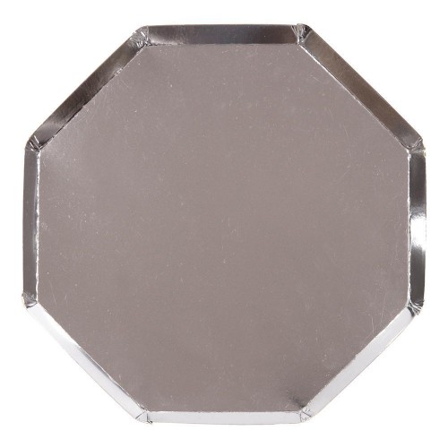 Silver Octogonal Large Plates