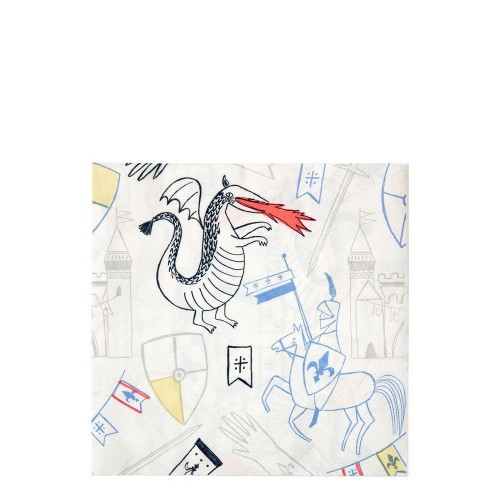 Grandes Serviettes Chevaliers Dragons