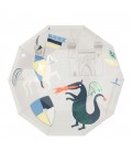 Grandes Assiettes Chevaliers Dragons