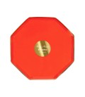 8 Assiettes Dessert Octogonales Rouge