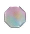 8 Holographic Octogonal Dessert Plates