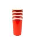 8 Red Highball Cups