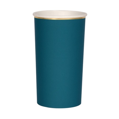 8 Teal Highball Cups