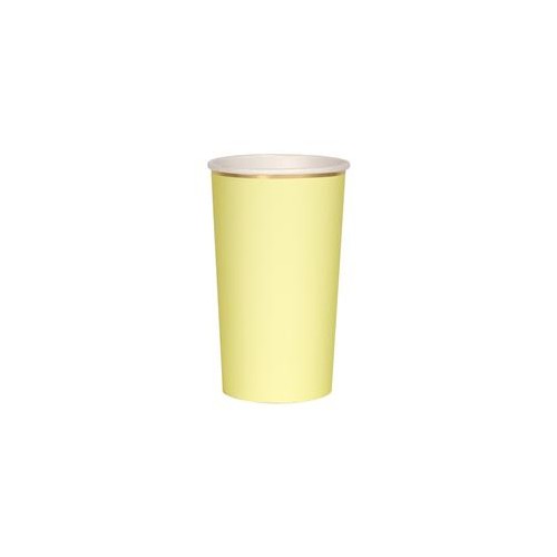 8 Yellow Highball Cups