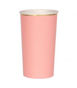8 Coral Highball Cups