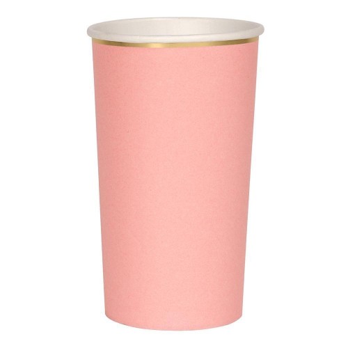 8 Coral Highball Cups