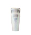 8 Silver Sparkle Highball Cups