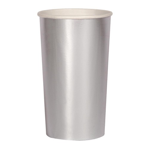 8 Silver Highball Cups