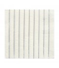16 Servietten mit metallic silberne Streifen