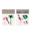 Tropical Flamingo Temporary Tattoos
