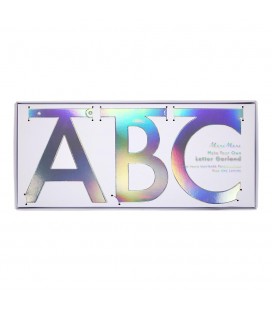 Holographic Silver Letter Garland Kit