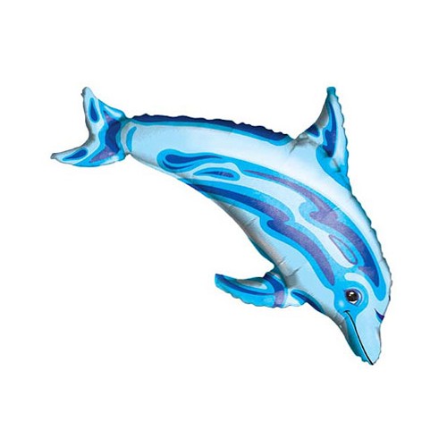 Ballon Mylar Dauphin Bleu