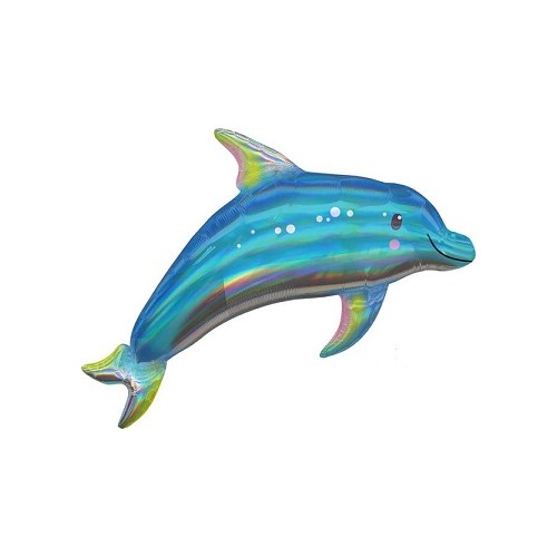 Ballon Mylar Dauphin Irisé