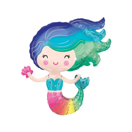 Ballon Mylar Sirène Colorée