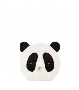 Kleine Panda Servietten mit Vergoldung