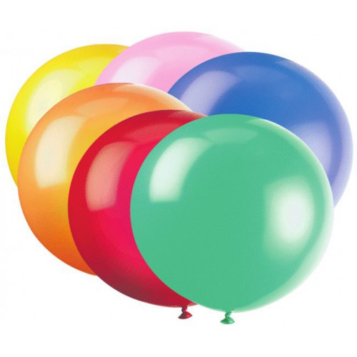 6 Giant Assorted Balloons