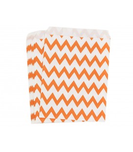 Orange Chevron Treat Bags