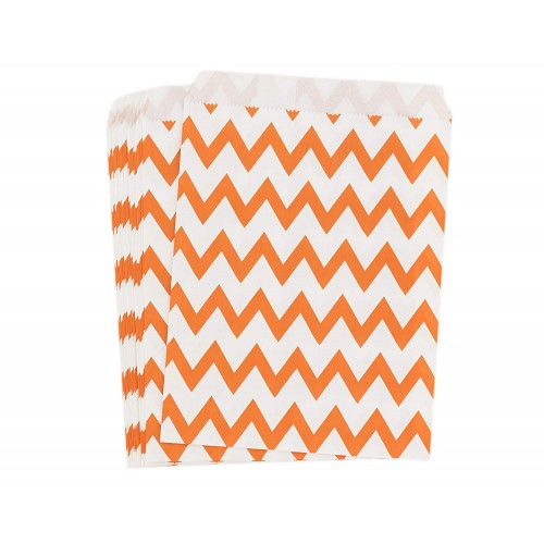 Orange Chevron Treat Bags