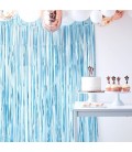 Matt Blue Fringe Curtain