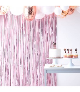 Pink Fringe Curtain