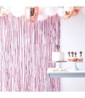 Matt Pink Fringe Curtain