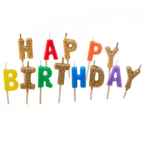 Over the Rainbow Happy Birthday Candles